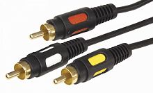 Изображение Шнур 3RCA Plug - 3RCA Plug 5м (GOLD) Rexant 17-0215 