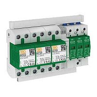 Изображение Комплект УЗИП 3 пол. (Класс I+II), 255 В   тип: PS3-VA TNC+FS    5089775 