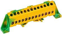 Изображение Шина PE "земля" в комб. изол. "Стойка" 6х9-13-ЖЗ TEKFOR IEK TF-NN10-13-DP-K52 