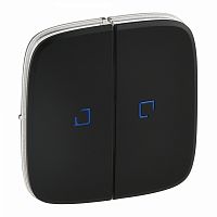 Изображение Legrand Valena ALLURE Антрацит Клавиша 2-ая с подсветкой/индикацией  755228 