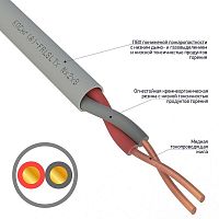 Изображение Кабель огнестойкий REXANT КПСнг(А)-FRLSLTx 1x2x0,75 мм, бухта 200 м  01-4931 