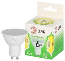 Изображение Лампа светодиодная GREEN LINE MR16-6W-830-GU10 GL 6Вт софит 3000К свет тепл. GU10 Эра Б0067075 