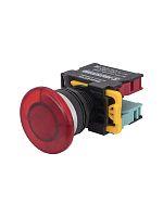 Изображение Выключатель кнопочный ВК22-EC45 1НО+1НЗ гриб без фиксации 40мм d22мм IP65 красн. Электротехник ET559662 