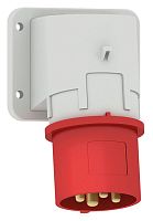 Изображение Вилка настенная 32А 4п 3P+PE 6ч 400В IP44 75х90мм Bals 2663 