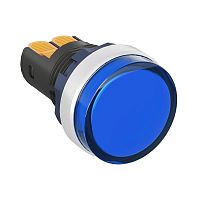 Изображение Индикатор сигнальный со встроенным диодом 220В алюм. зажим Plug-In син. DKC M22L-F220BAP 