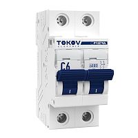 Изображение Выключатель автоматический модульный 2П 6А 6кА х-ка C TOKOV Electric TKE-PZ60-MCBI-2-6-C 
