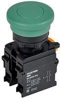 Изображение Кнопка "Грибок" d22мм 1НО+1НЗ MASTER с фиксацией зел. IEK MI-BG60-11M-3-21-K06 