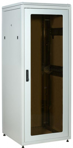 Изображение Шкаф сетевой LINEA N 18U 800х800мм стекл. передняя дверь задняя металлическая сер. ITK LN35-18U88-GM 