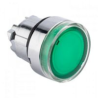 Изображение Фронтальная часть нажимной кнопки плоск., цвет зеленый с подсветкой, без фиксации, EKF  XB4BW-G 