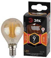 Изображение Лампа светодиодная филаментная F-LED P45-9W-827-E14 gold P45 9Вт шар зол. E14 тепл. бел. ЭРА Б0047022 