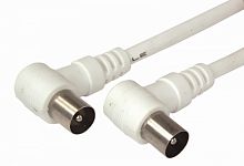 Изображение Шнур TV Plug - TV Plug 1.5м угловой бел. Rexant 18-0112 