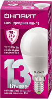 Изображение Лампа светодиодная 90 425 OLL-G45-13-230-4K-E14-FR ОНЛАЙТ 90425 