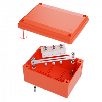 Изображение Коробка пластиковая FS с гладкими стенками и клеммниками, IP56, 100х100х50 мм, 5р, 450V, 10A, 6 мм.кв.  FSB10506 