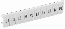Изображение Маркеры для КПИ-2.5кв.мм с символами "L1; L2; L3; N; PE" IEK YZN11M-002-K00-A 