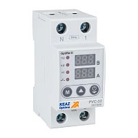 Изображение Реле напряжения OptiRel D PVС-80 с ЖК-дисплеем и контролем тока 80 А КЭАЗ 357870 