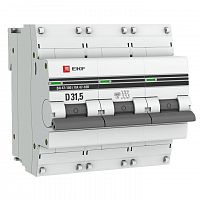Изображение Автомат  EKF ВА 47-100  3Р  32А  тип D  10кА  на DIN-рейку  mcb47100-3-31.5D-pro 