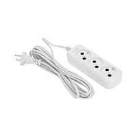 Изображение Удлинитель 3 гнезда 5м 2х0.75кв.мм б/з бел. PROCONNECT 13-4207 