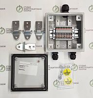 Изображение Коробка соединительная КС-10 150х150х80 IP66 25А, 10х0.5-4 кв.мм, 32А, 10 клемм пружин. Push-in, с сальниками MG16-2шт. (слева), MG20-1шт (справа) 