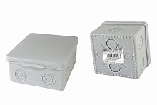 Изображение Распаячная коробка ОП 80х80х50мм, крышка, IP54, 7вх., без гермовводов, инд. штрихкод TDM   SQ1401-0822 
