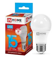 Изображение Лампа светодиодная LED-A60-VC 15Вт 230В E27 4000К 1350лм IN HOME 4690612020273 