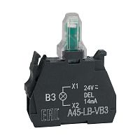 Изображение Блок световой OptiSignal D22 A45-LB-VM3 зел. 230-240VAC ZBVM3 КЭАЗ 332208 