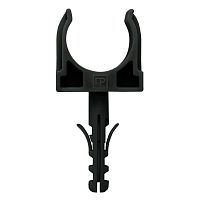 Изображение Крепеж-клипса d25мм с дюбелем в малой упак. черн. (уп.10шт) Промрукав PR13.0305 