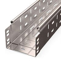 Изображение Лоток перфорированный 100х80 L3000 сталь 0.7мм INOX (AISI 409) Стандарт Промрукав PR16.2412 