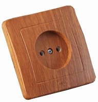 Изображение Розетка 1-м СП Мастер 16А 250В IP20 дуб HEGEL РС16-301-05 