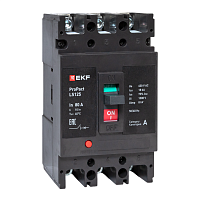 Изображение Автоматический выключатель LS125 18кА 3P 80А ProPact EKF mccb-125-18-3-80-ls 