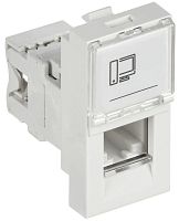Изображение Розетка компьютерная 1мод. PRIMER RJ45 кат.6 РКИ-10-00-П-6 бел. IEK PR-KK40D-RI-0-1-C06U-K01 