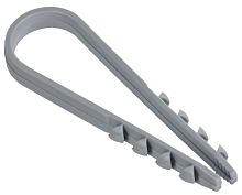 Изображение Дюбель-хомут 11х18мм для круглого кабеля нейлон сер. (уп.100шт) GENERICA UDH13-11-18-100-K03-G 