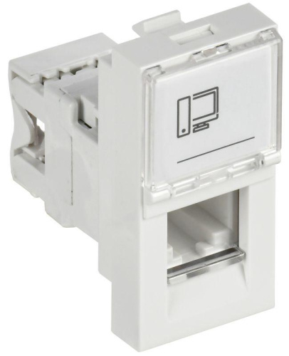 Изображение Розетка компьютерная 1мод. PRIMER RJ45 кат.6 РКИ-10-00-П-6 бел. IEK PR-KK40D-RI-0-1-C06U-K01 