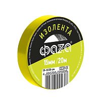 Изображение Изолента ПВХ 15мм (рул.20м) желт. ФАZА 5025608 
