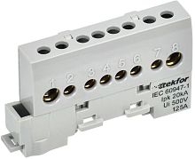 Изображение Шина L "фаза" изол. на универс. держ. 8х12-8-Ср TEKFOR IEK TF-NN20-08-KL-K03 