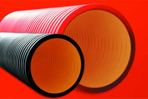 Изображение Труба жесткая двустенная для кабельной канализации (6 кПа)д200мм длина 5,70м. ,цвет черный  160920A-6K57 