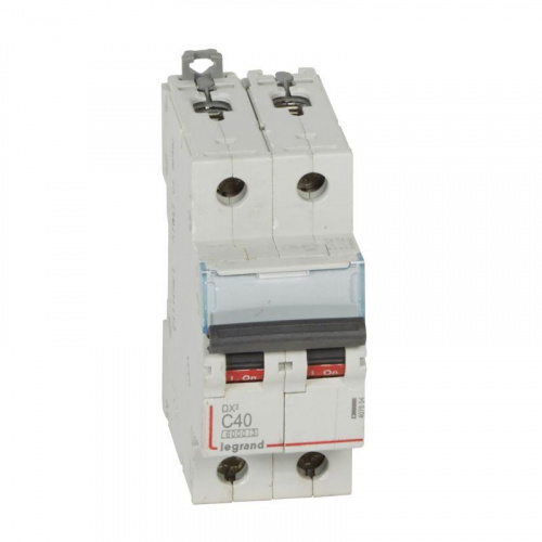 Изображение Автомат  Legrand DX3  2Р  40А  тип C  10кА  на DIN-рейку  407804 