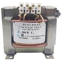 Изображение Трансформатор ОСО-0.25 УХЛ3 380/110. IP00 Электротехник ET004189 