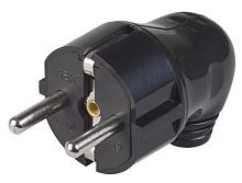 Изображение Вилка угловая ВПу11-02-Ст разборная с заземл. 16А черн. IEK EVP11-16-01-K02 