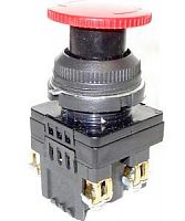 Изображение Выключатель кнопочный КЕ-141 У2 исп.3 2р гриб с фиксацией IP54 10А 660В красн. Электротехник ET529343 