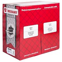 Изображение Кабель витая пара REXANT SFTP 4PR 24AWG, CAT5e, бухта 305 м  01-0342 