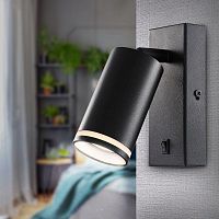 Изображение Светильник WL19 WH GU10 MR16 IP20 настенный черн. Эра Б0056360 