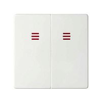Изображение Клавиша двойная Simon82 с подсветкой бел. 82025-30 