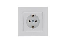 Изображение Розетка 1-м Karea RIZZ с заземл. бел. Makel 88001028 