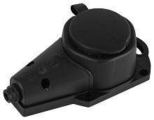 Изображение Колодка ЭРА KX-1e-B-IP44 каучуковая с заземлением 1 розетка 16A IP44 черн. Эра Б0068402 