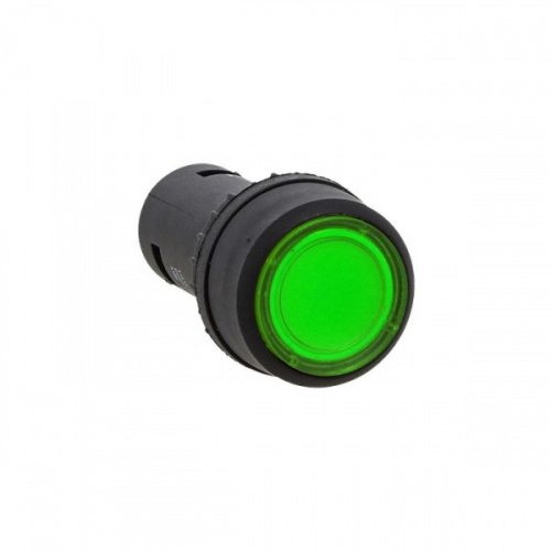 Изображение Кнопка SW2C-10D с подсветкой зеленая NO 24В EKF  sw2c-md-g-24 