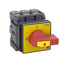 Изображение Выключатель-разъединитель 3п 80А IP20 с красн. рукоят. на дверцу 4 винта 1 замок SE MSD80360R 
