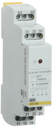 Изображение Реле промежуточное OIR 3 конт (8А). 110В AC/DC  OIR-308-ACDC110V 