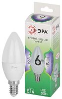 Изображение Лампа светодиодная GREEN LINE B35-6W-865-E14 GL 6Вт свеча 6500К свет холод. E14 Эра Б0067124 