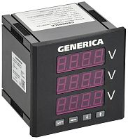 Изображение Вольтметр цифровой щитовой 3ф DO RS-485 96х96 LED GENERICA IDV21-5-3-3-LED-G 