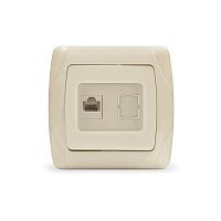 Изображение Розетка компьютерная 1-м СП Маргарита RJ45 сл.кость (ivory) UNIVersal М0035-I 